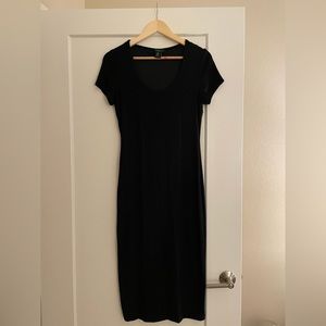 Rachel Zoe black ribbed casual dress